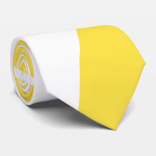 Ebb en Flow 4 in citroengeel en wit Stropdas (Opgerold)