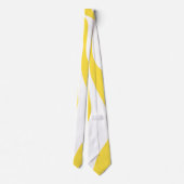 Ebb en Flow 4 in citroengeel en wit Stropdas (Achterkant)