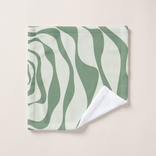 Ebb en Flow 4 in groen Bad Handdoek (Wasdoekje)