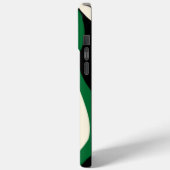 Ebb en Flow 4 in groen, crème en zwart Case-Mate iPhone Case (Achterkant / Links)