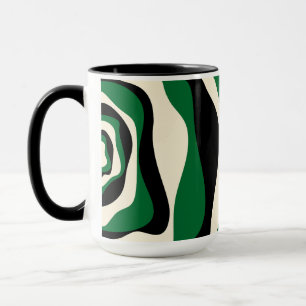 Ebb en Flow 4 in groen, crème en zwart Mok