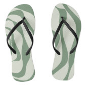 Ebb en Flow 4 in groen Teenslippers (Voetbed)