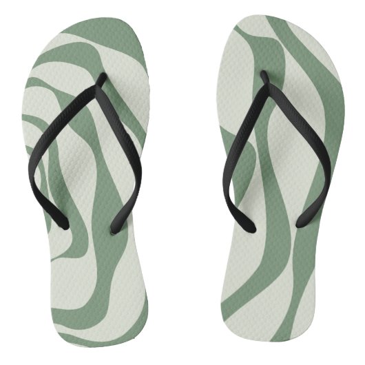 Ebb en Flow 4 in groen Teenslippers (Voetbed)