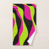 Ebb en Flow 4 in Lime Green, Hot Pink en Black Bad Handdoek (Handdoek)