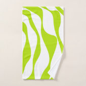 Ebb en Flow 4 in Lime Groen en Wit Bad Handdoek (Handdoek)