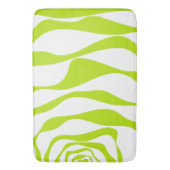 Ebb en Flow 4 in Lime Groen en Wit Badmat (Voorkant Verticaal)