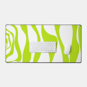 Ebb en Flow 4 in Lime Groen en Wit Bureaumat (Keyboard & Muis)