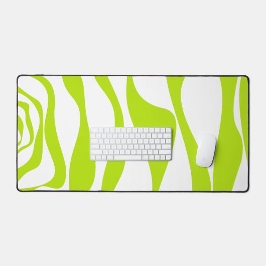 Ebb en Flow 4 in Lime Groen en Wit Bureaumat (Keyboard & Muis)