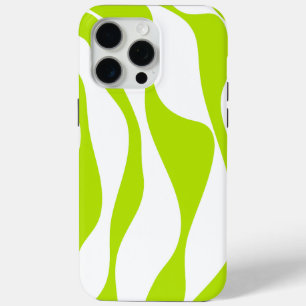 Ebb en Flow 4 in Lime Groen en Wit iPhone 15 Pro Max Hoesje