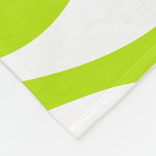Ebb en Flow 4 in Lime Groen en Wit Fleece Deken (Hoek)