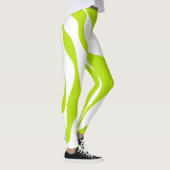 Ebb en Flow 4 in Lime Groen en Wit Leggings (Rechts)