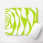 Ebb en Flow 4 in Lime Groen en Wit Muismat (Met muis)