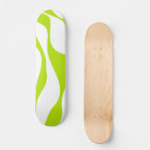 Ebb en Flow 4 in Lime Groen en Wit Persoonlijk Skateboard (Voorkant)