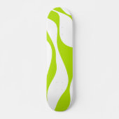 Ebb en Flow 4 in Lime Groen en Wit Persoonlijk Skateboard (Voorkant)