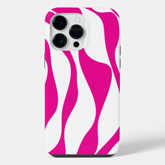 Ebb en Flow 4 in Magenta en Wit iPhone Hoesje (Achterkant)