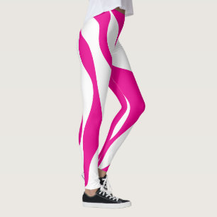 Ebb en Flow 4 in Magenta en Wit Leggings