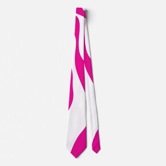 Ebb en Flow 4 in Magenta en Wit Stropdas (Voorkant)