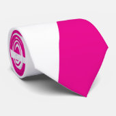 Ebb en Flow 4 in Magenta en Wit Stropdas (Opgerold)