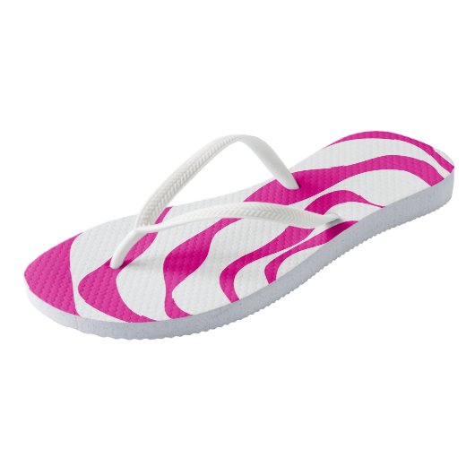 Ebb en Flow 4 in Magenta en Wit Teenslippers (Schuin)