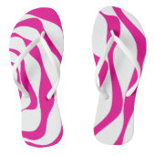 Ebb en Flow 4 in Magenta en Wit Teenslippers (Voetbed)