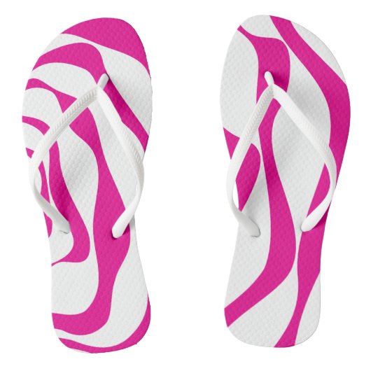 Ebb en Flow 4 in Magenta en Wit Teenslippers (Voetbed)