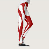 Ebb en Flow 4 in rood en wit Leggings (Rechts)