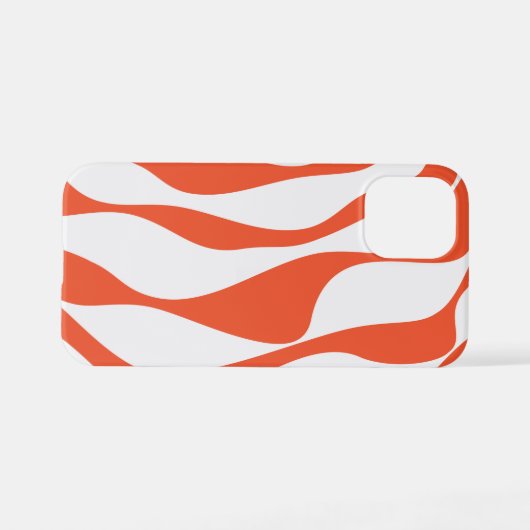 Ebb en Flow 4 in Sinaasappel en wit iPhone Hoesje (Achterkant horizontaal)