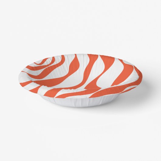 Ebb en Flow 4 in Sinaasappel en wit Papieren Kommen (Gebogen)