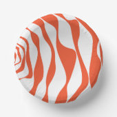 Ebb en Flow 4 in Sinaasappel en wit Papieren Kommen (Voorkant)