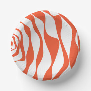 Ebb en Flow 4 in Sinaasappel en wit Papieren Kommen