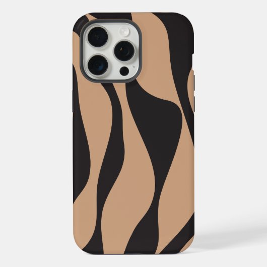 Ebb en Flow 4 in Tan en Zwart iPhone Hoesje (Achterkant)