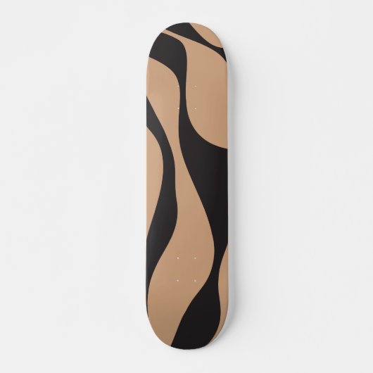 Ebb en Flow 4 in Tan en Zwart Persoonlijk Skateboard (Voorkant)