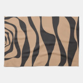 Ebb en Flow 4 in Tan en Zwart Theedoek (Horizontaal)