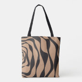 Ebb en Flow 4 in Tan en Zwart Tote Bag (Achterkant)