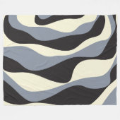 Ebb en Flow 4 in Zwart, Grijs, en Cream Fleece Deken (Voorkant (Horizontaal))