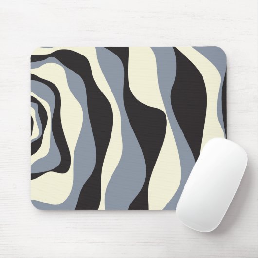 Ebb en Flow 4 in Zwart, Grijs, en Cream Muismat (Met muis)