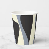 Ebb en Flow 4 in Zwart, Grijs, en Cream Papieren Bekers (Achterkant)