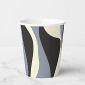 Ebb en Flow 4 in Zwart, Grijs, en Cream Papieren Bekers (Links)