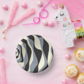 Ebb en Flow 4 in Zwart, Grijs, en Cream Papieren Kommen (Feest)