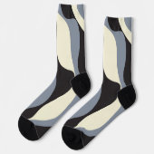 Ebb en Flow 4 in Zwart, Grijs, en Cream Sokken (Links)