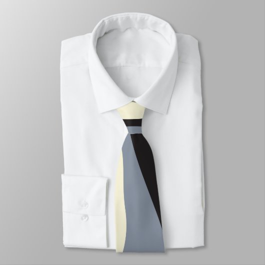 Ebb en Flow 4 in Zwart, Grijs, en Cream Stropdas (Gebonden)