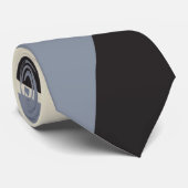 Ebb en Flow 4 in Zwart, Grijs, en Cream Stropdas (Opgerold)