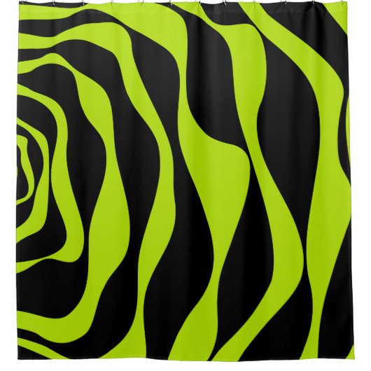 Ebb en Flow 4 - Lime Green Douchegordijn (Voorkant)