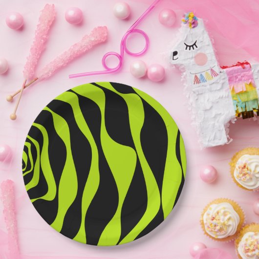 Ebb en Flow 4 - Lime Green Papieren Bordje (Feest)