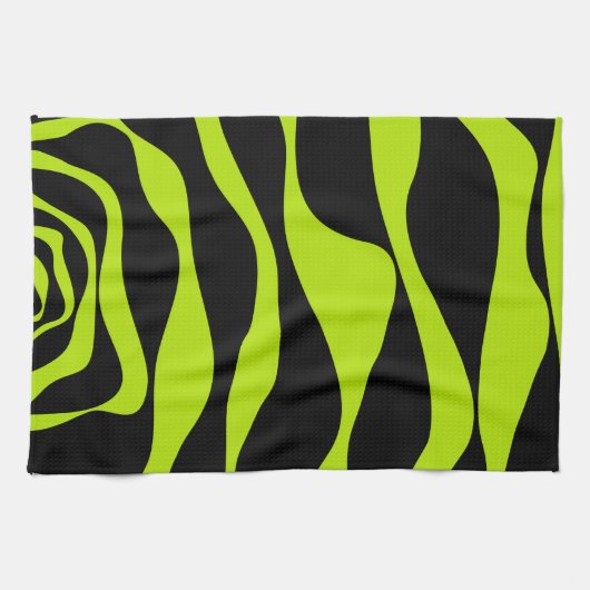 Ebb en Flow 4 - Lime Green Theedoek (Horizontaal)