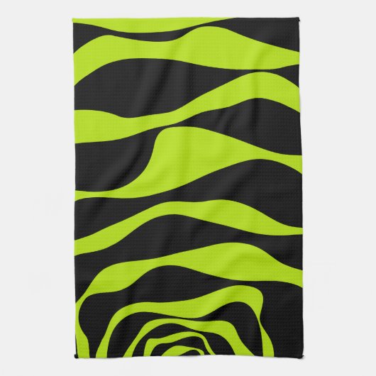 Ebb en Flow 4 - Lime Green Theedoek (Verticaal)