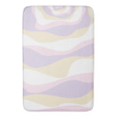Ebb en Flow 4 - Pastel Roze, Geel en Paars Badmat (Voorkant Verticaal)