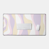 Ebb en Flow 4 - Pastel Roze, Geel en Paars Bureaumat (Keyboard & Muis)
