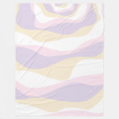 Ebb en Flow 4 - Pastel Roze, Geel en Paars Fleece Deken (Voorkant)