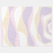 Ebb en Flow 4 - Pastel Roze, Geel en Paars Fleece Deken (Voorkant (Horizontaal))